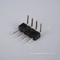 2,54 Connector de pin xapat d&#39;or negre 4p